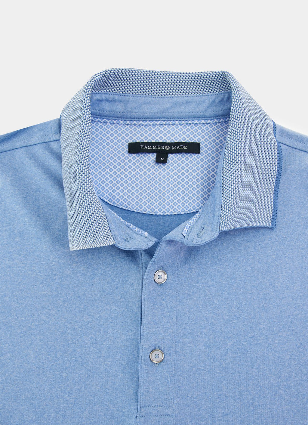 Short Sleeve Polyester Tech Knit Polo — Pique Knit Collar & Cuff, Tonal Yoke, Metal Buttons