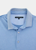 Short Sleeve Polyester Tech Knit Polo — Pique Knit Collar & Cuff, Tonal Yoke, Metal Buttons