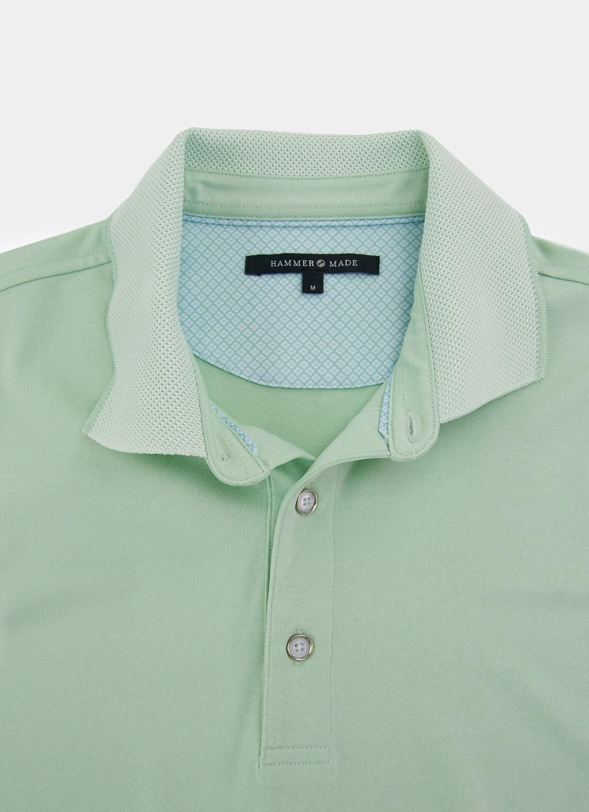 Short Sleeve Polyester Tech Knit Polo — Pique Knit Collar & Cuff, Tonal Yoke, Metal Buttons