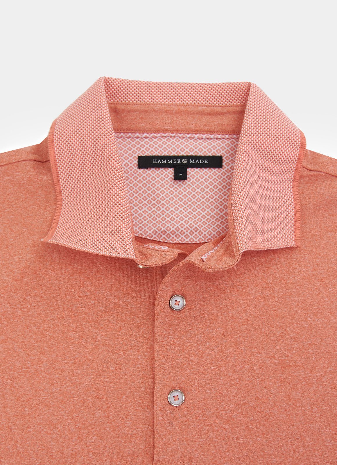 Short Sleeve Polyester Tech Knit Polo — Pique Knit Collar & Cuff, Tonal Yoke, Metal Buttons