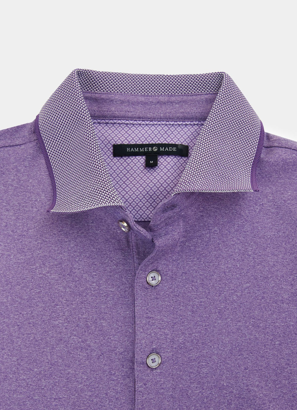 Short Sleeve Polyester Tech Knit Polo — Pique Knit Collar & Cuff, Tonal Yoke, Metal Buttons