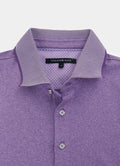 Short Sleeve Polyester Tech Knit Polo — Pique Knit Collar & Cuff, Tonal Yoke, Metal Buttons