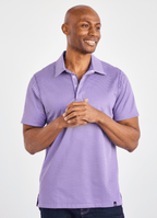 Reversible Polo — Ticking Pattern & Heather Solid