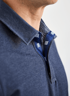 Reversible Polo — Ticking Pattern & Heather Solid