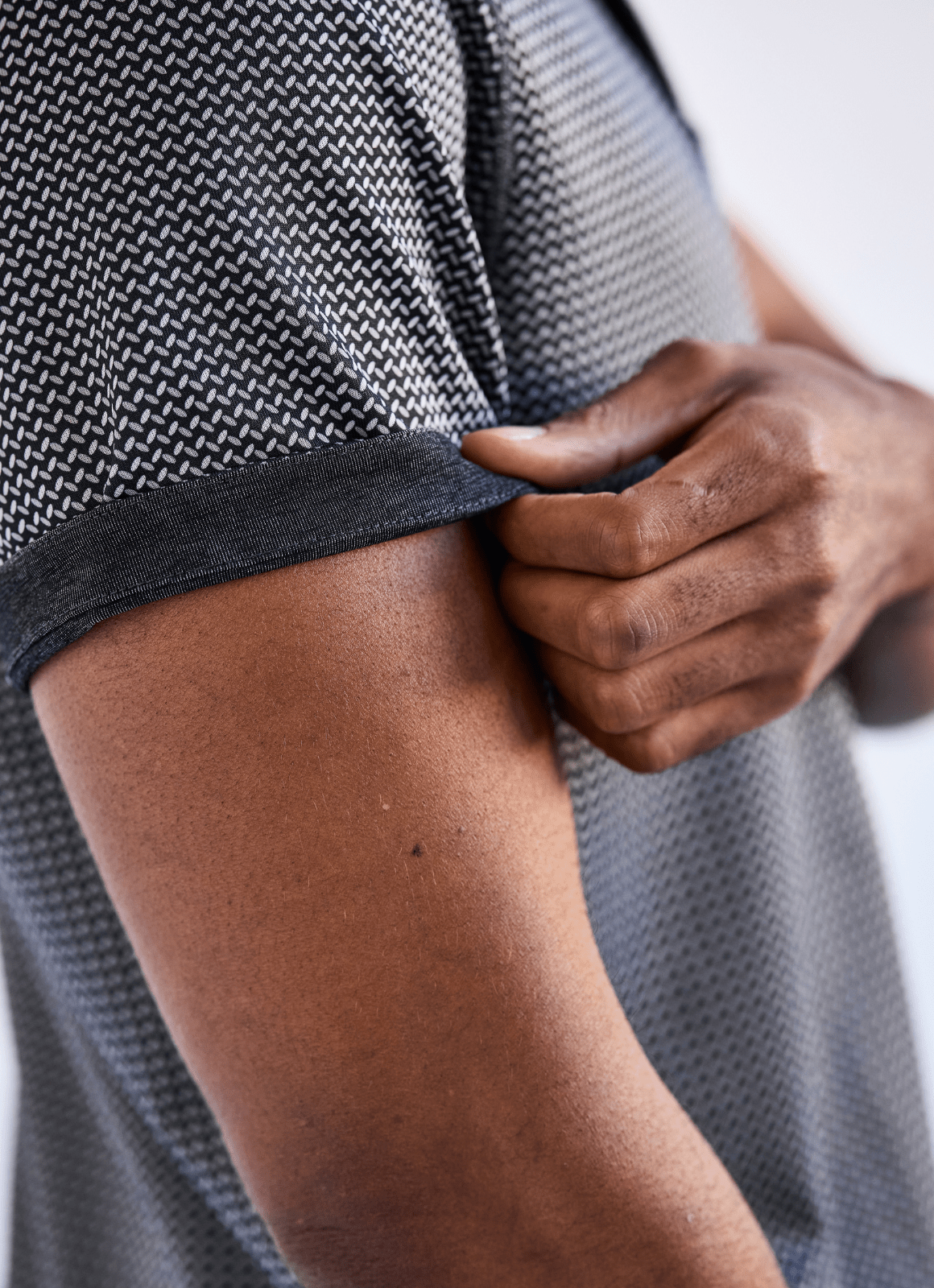 Reversible Polo — Ticking Pattern & Heather Solid