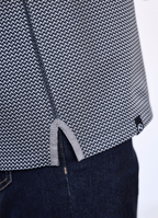 Reversible Polo — Ticking Pattern & Heather Solid