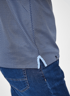 Reversible Polo — Ticking Pattern & Heather Solid
