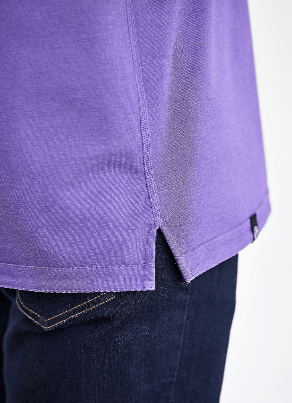 Reversible Polo — Ticking Pattern & Heather Solid