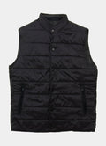 Reversible Vest — Black Exterior, Zippered Pockets, Interior Pockets, Metal Snap Buttons