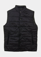 Reversible Vest — Black Exterior, Zippered Pockets, Interior Pockets, Metal Snap Buttons