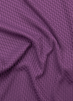 Stair-Step Texture Stretch Polo in Grey — Metal-Rimmed Buttons, Athletic Slim Fit
