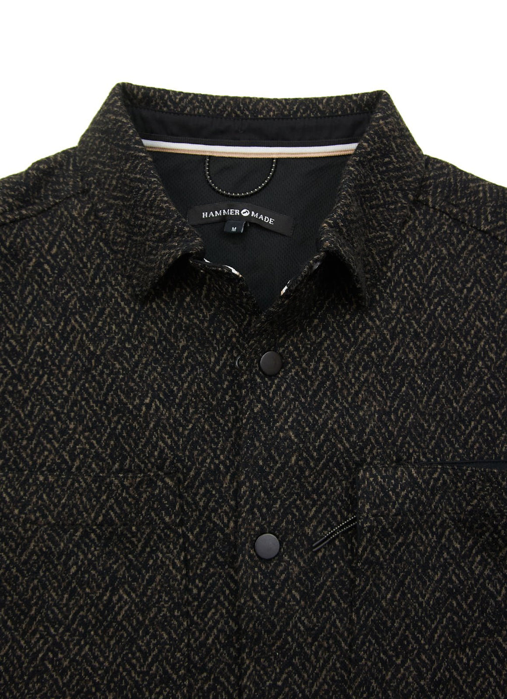 Lightweight European Fabric Overshirt — Metal Snap Buttons, Hidden Chest Zip Pocket, Fall Layer