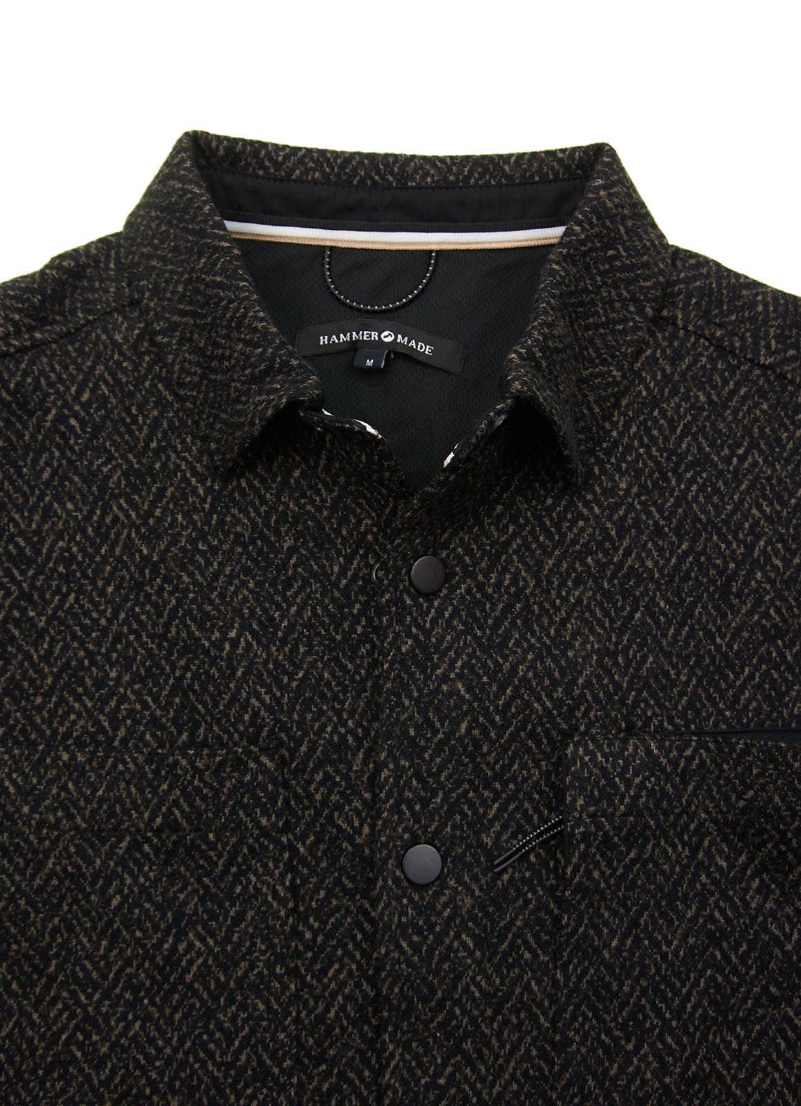 Lightweight European Fabric Overshirt — Metal Snap Buttons, Hidden Chest Zip Pocket, Fall Layer
