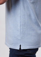 Short Sleeve 100% Cotton Knit Polo — 2-Button Placket, Sustainable & Comfortable