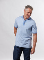Short Sleeve 100% Cotton Knit Polo — 2-Button Placket, Sustainable & Comfortable