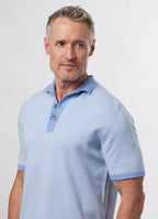 Short Sleeve 100% Cotton Knit Polo — 2-Button Placket, Sustainable & Comfortable