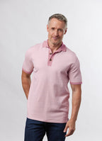 Short Sleeve 100% Cotton Knit Polo — 2-Button Placket, Sustainable & Comfortable
