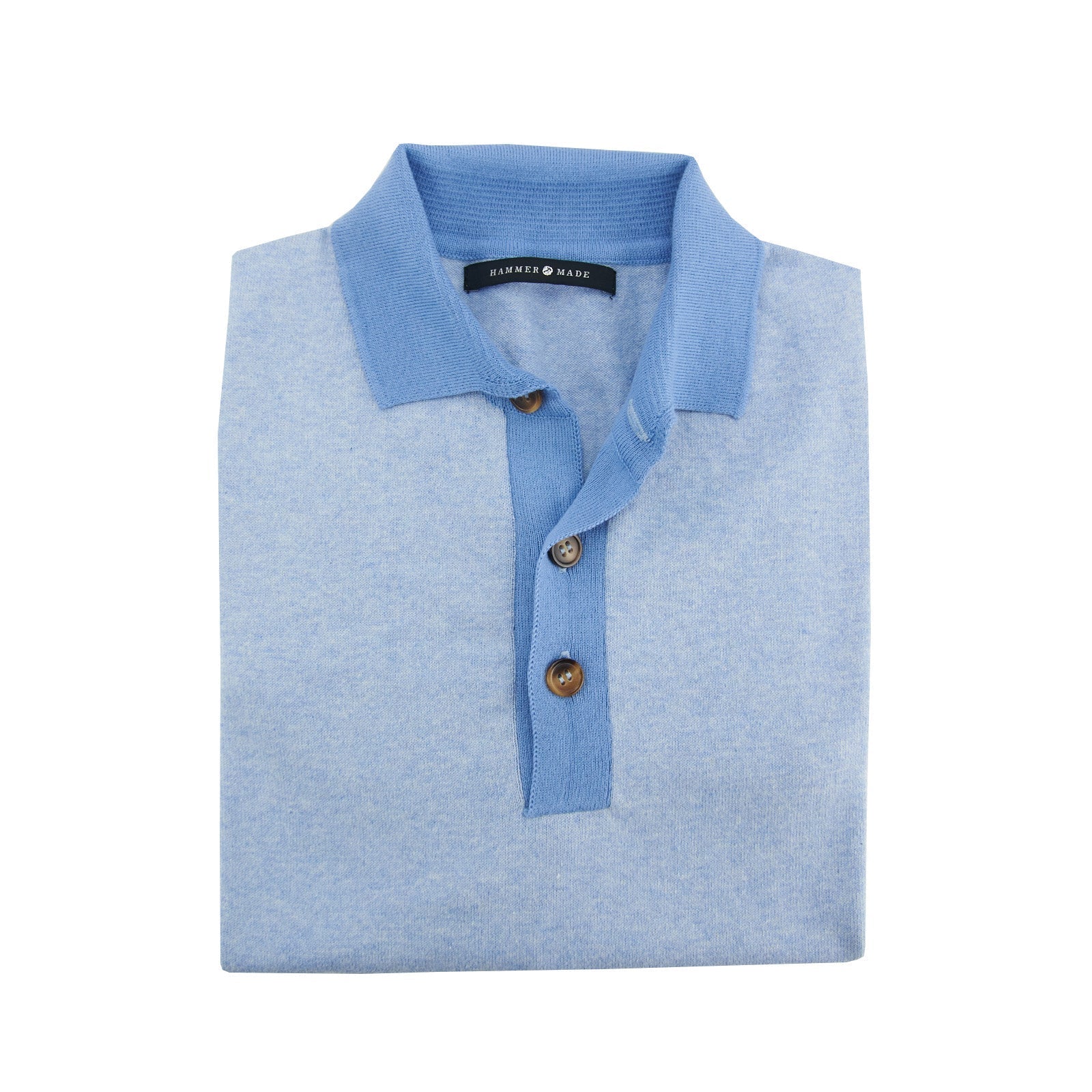 Short Sleeve 100% Cotton Knit Polo — 2-Button Placket, Sustainable & Comfortable