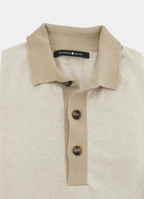 Short Sleeve 100% Cotton Knit Polo — 2-Button Placket, Sustainable & Comfortable