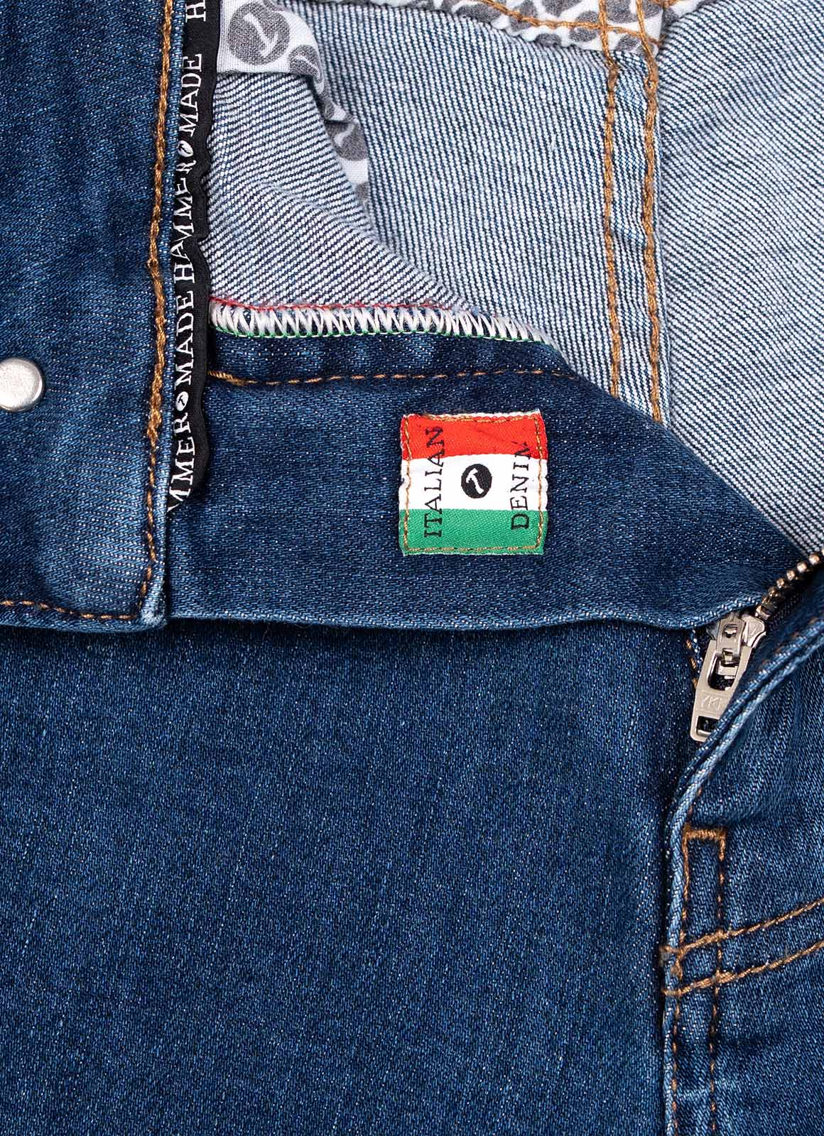 Tapered Italian Stretch Denim Jeans — Medium Wash, Stay-Put Waistband, 97% Cotton