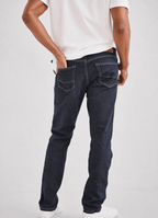Tapered Italian Stretch Denim Jeans — Stay-Put Waistband, Printed Pocket Lining, 97% Cotton