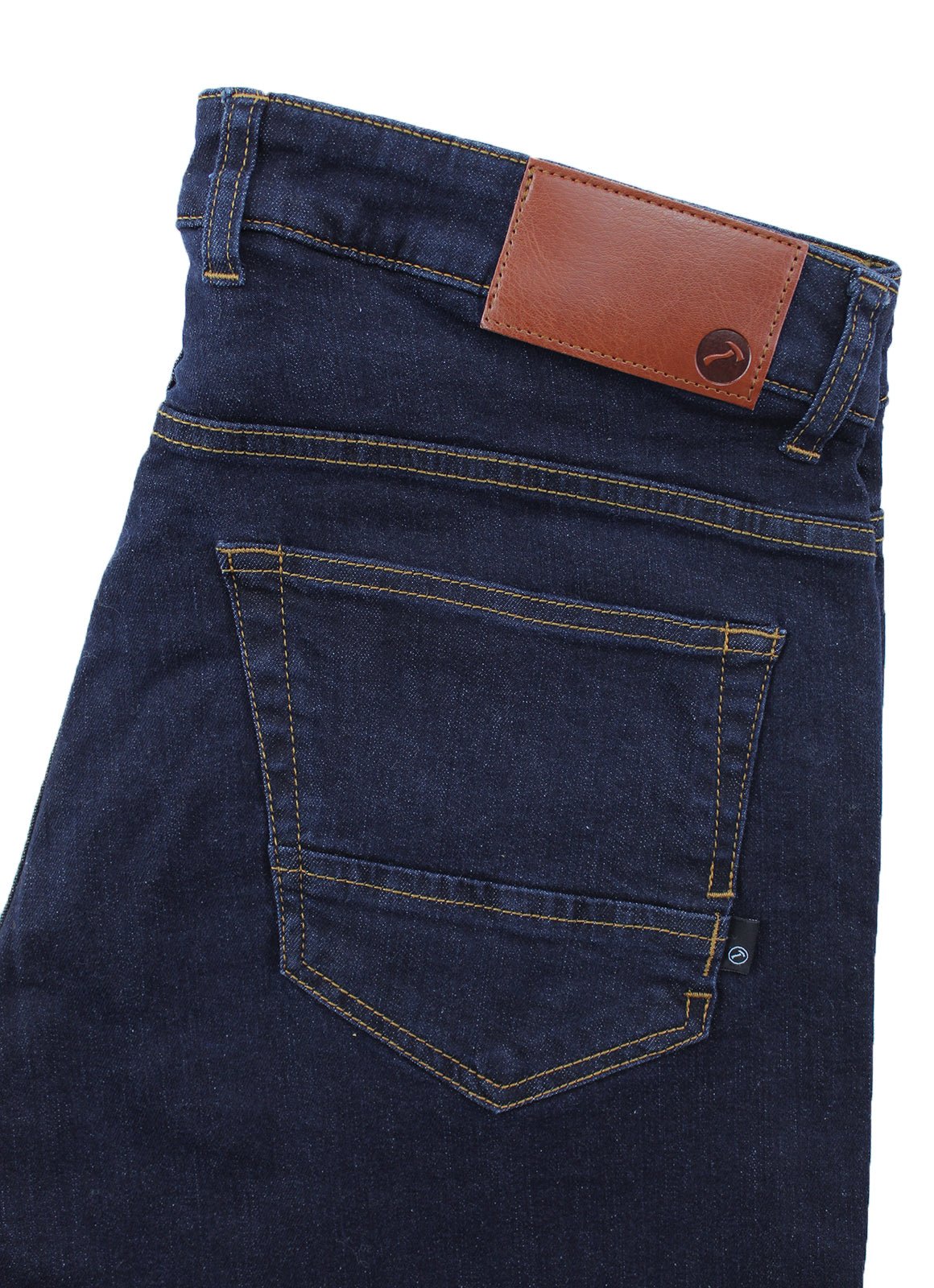 Tapered Stretch Denim Jeans Dark Wash — Slim Fit, Updated Waistband, Multiple Inseam Options