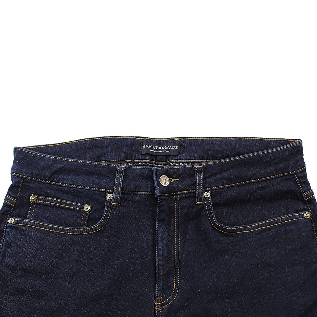 Tapered Stretch Denim Jeans Dark Wash — Slim Fit, Updated Waistband, Multiple Inseam Options