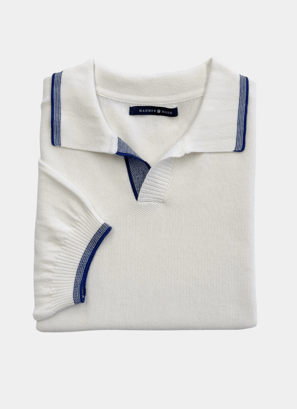 Split Neck Knit Polo — 100% Cotton, Refined Neckline, Versatile Smart-Casual Style