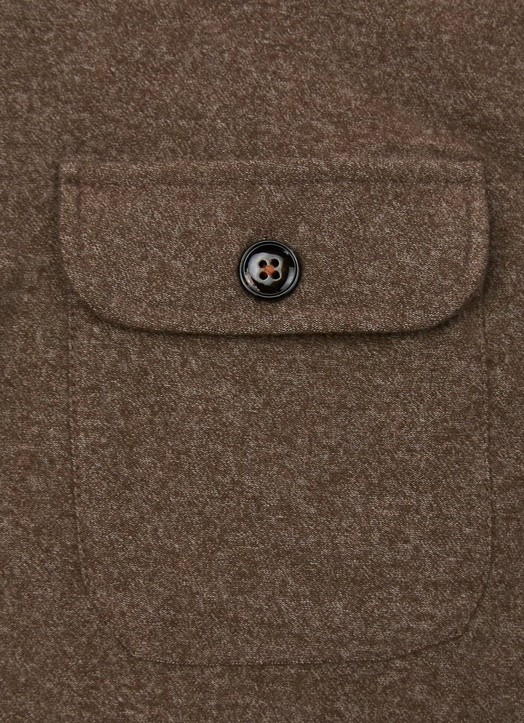 Cotton-Modal Pullover — 3-Button Collar, Chest Pocket, Elastic Waistband & Cuffs