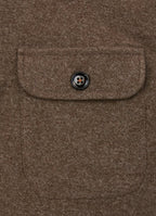 Cotton-Modal Pullover — 3-Button Collar, Chest Pocket, Elastic Waistband & Cuffs