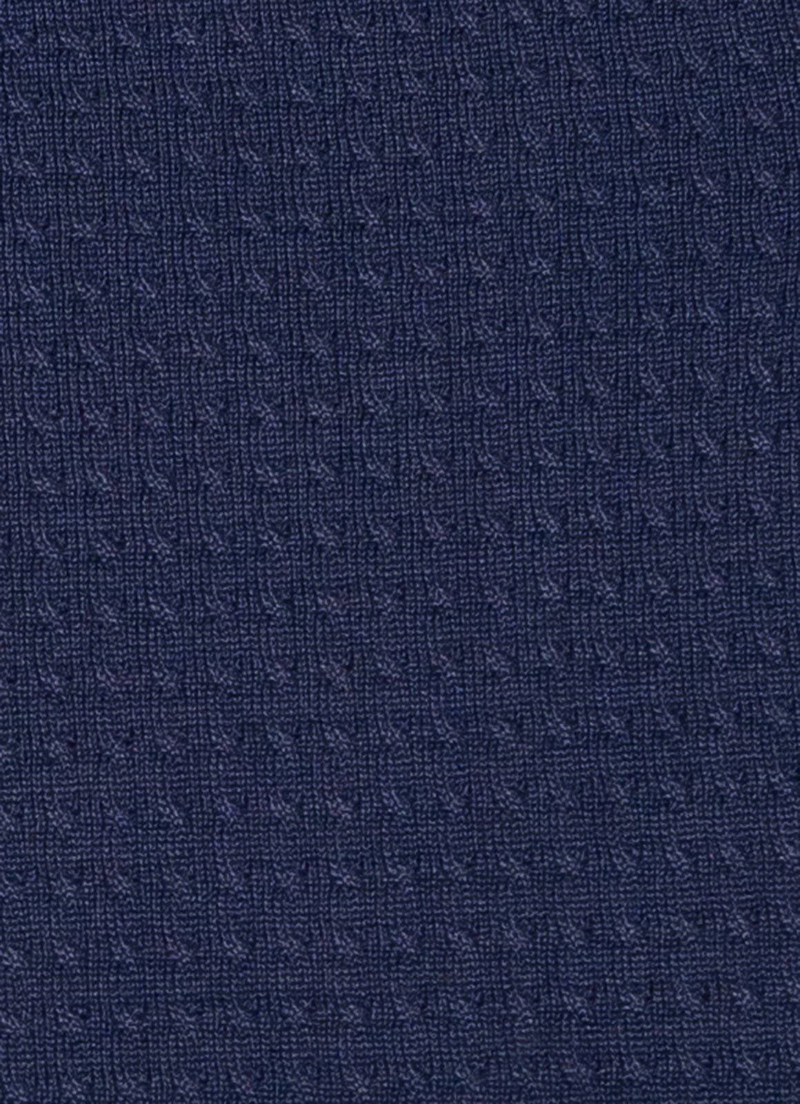 Short Sleeve Mini Cable Knit Polo — 3-Button Collar, Cotton-Modal Blend, Soft Touch
