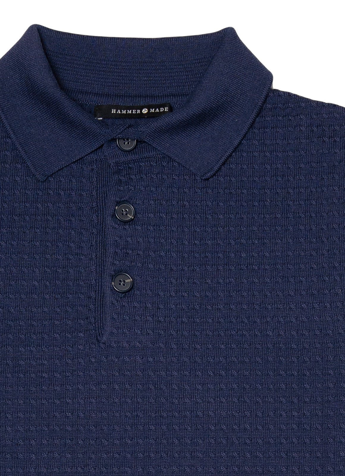 Short Sleeve Mini Cable Knit Polo — 3-Button Collar, Cotton-Modal Blend, Soft Touch